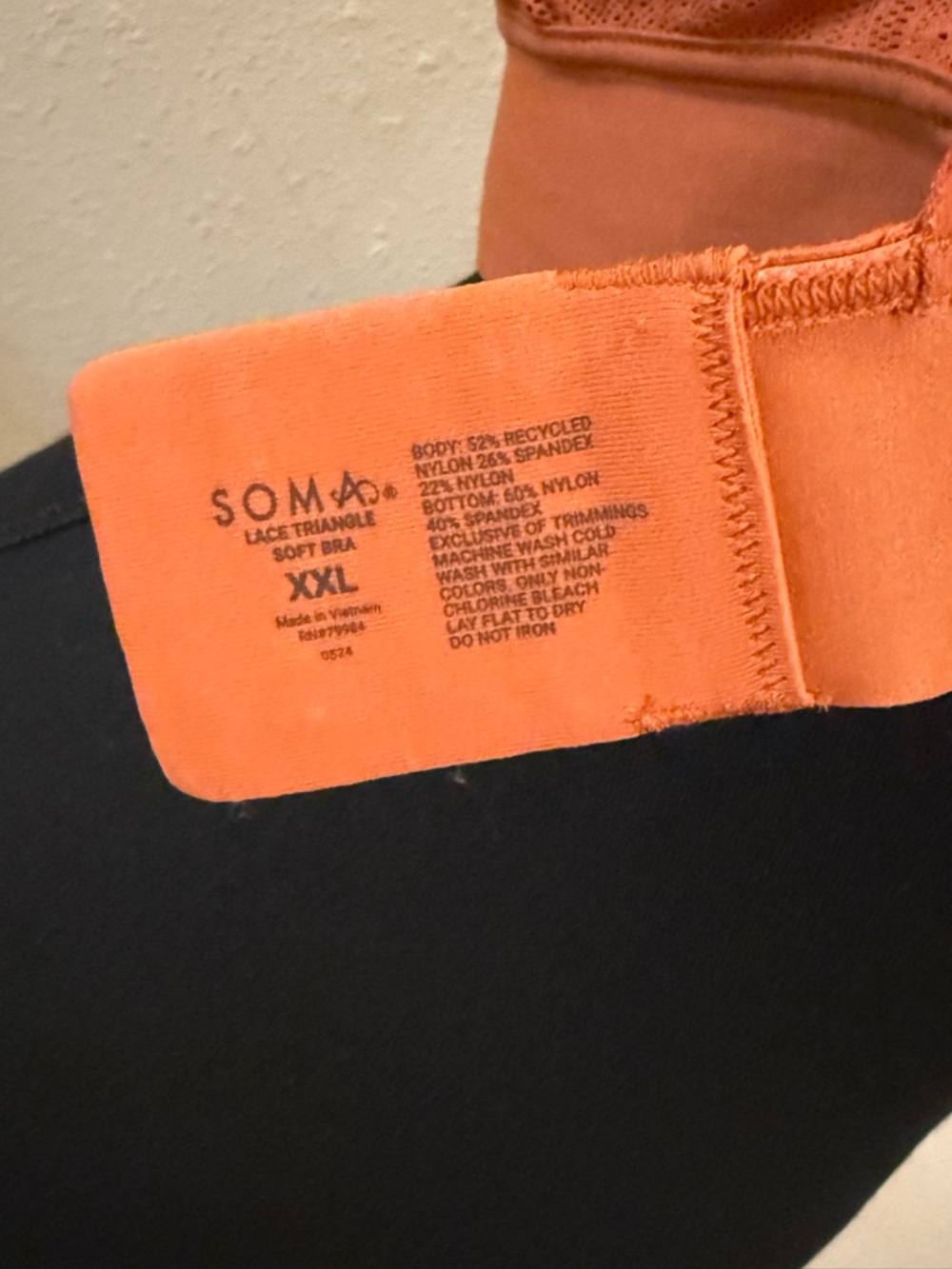 Soma Lace Bralette in Rust Orange - Picture 3 of 3